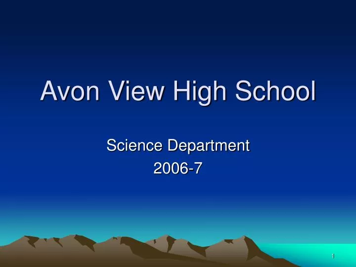 avon view high school