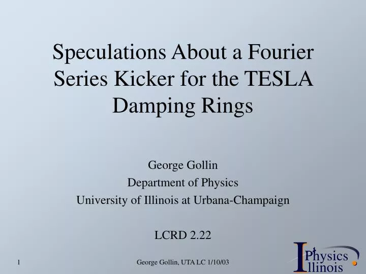 speculations about a fourier series kicker for the tesla damping rings