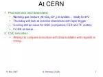 At CERN - slide 1