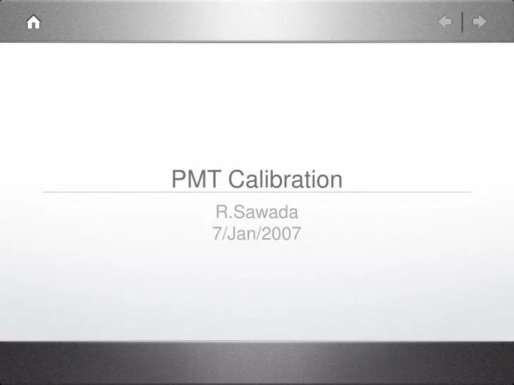 pmt calibration
