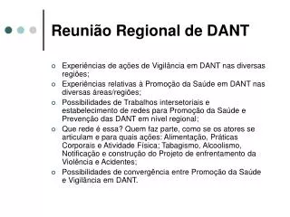 reuni o regional de dant