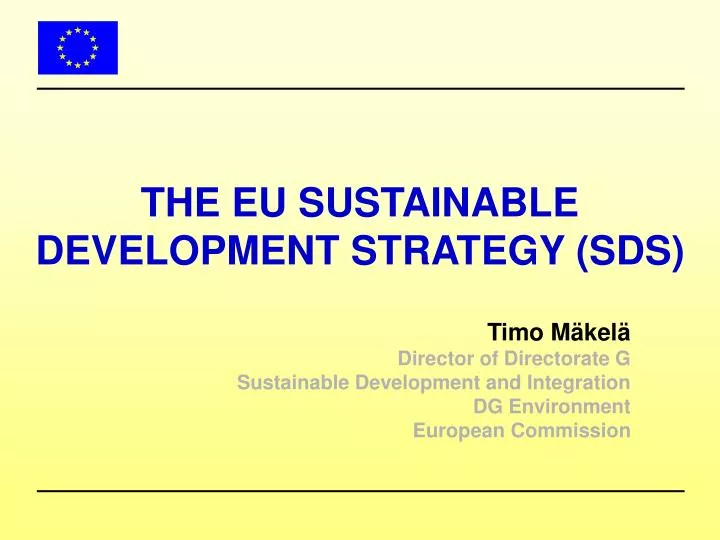 the eu sustainable development strategy sds