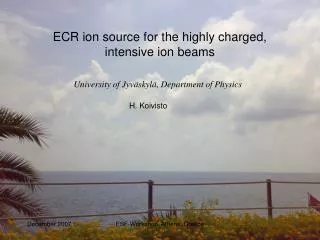 ECR ion source for the highly charged, intensive ion beams