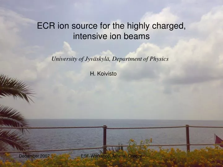 ecr ion source for the highly charged intensive ion beams