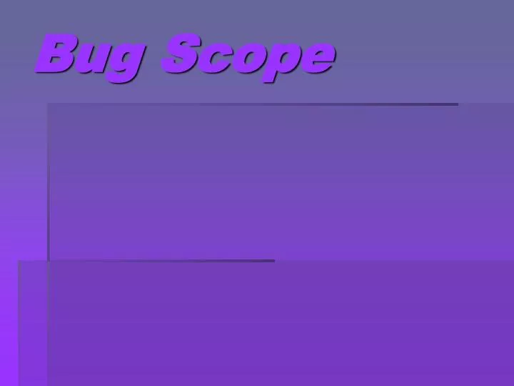 bug scope