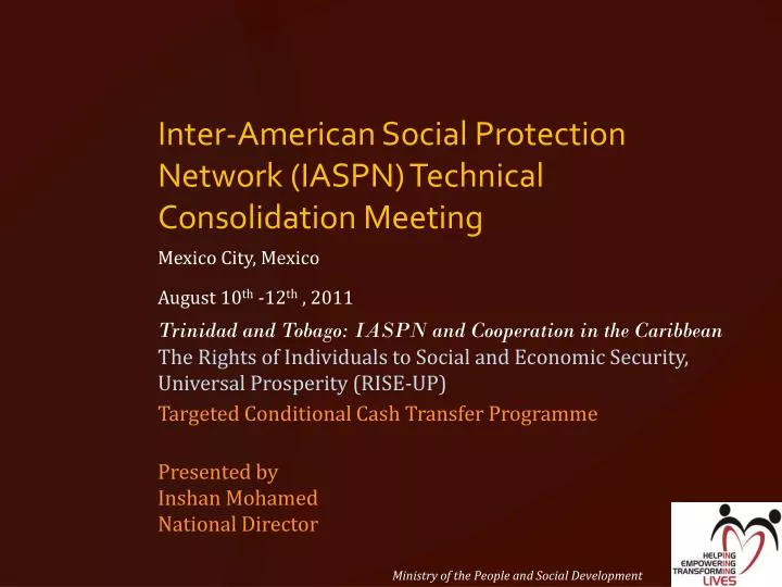 inter american social protection network iaspn technical consolidation meeting