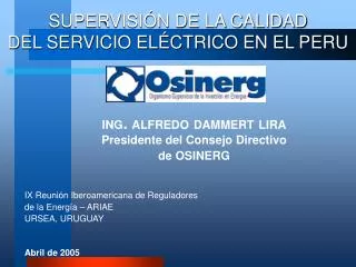 supervisi n de la calidad del servicio el ctrico en el peru