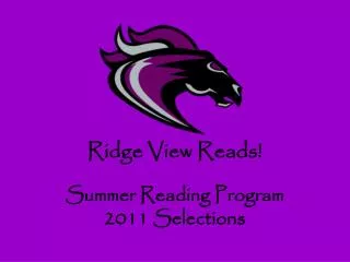 Ridge View Reads!