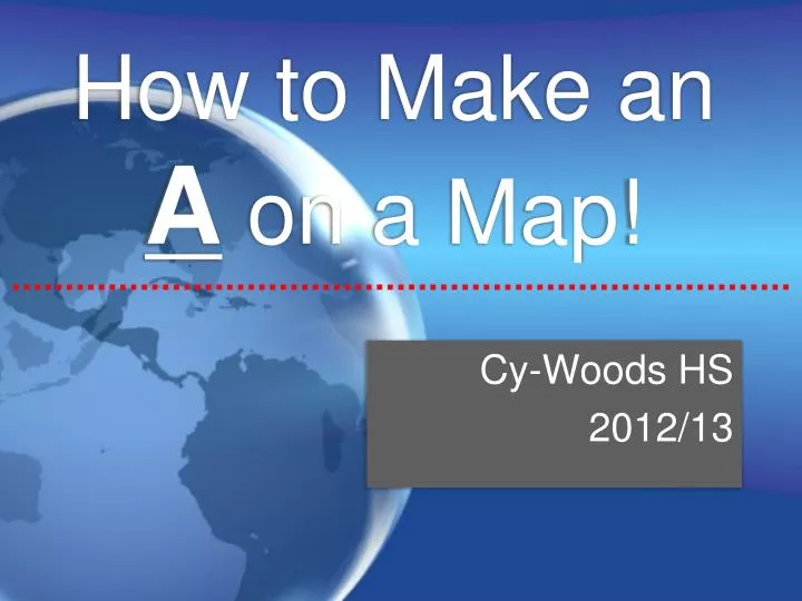 how to make an a on a map