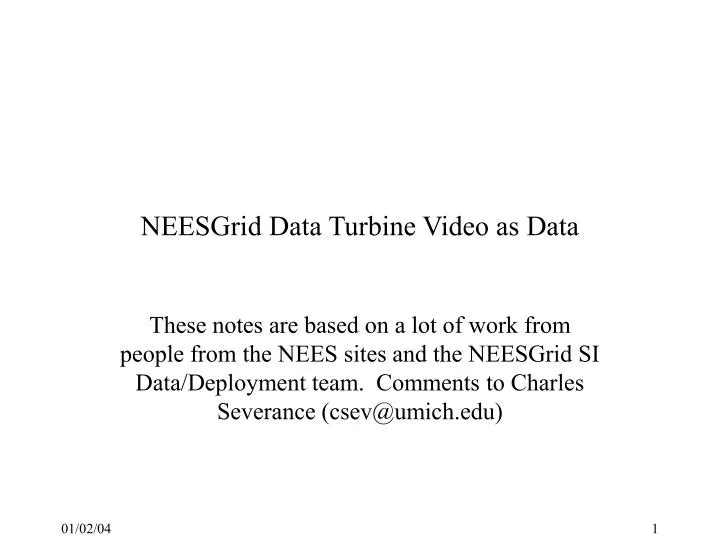 neesgrid data turbine video as data