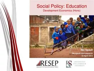 Social Policy: Education Development Economics ( Hons )