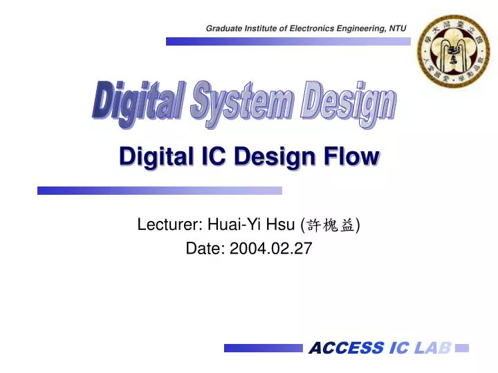 digital ic design flow