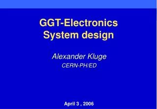 GGT-Electronics System design