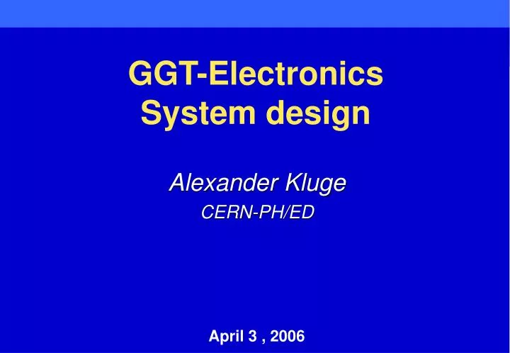 ggt electronics system design