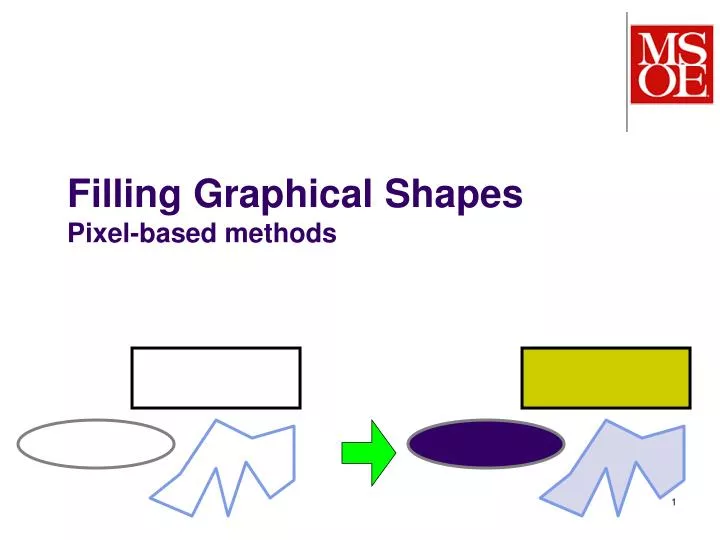 filling graphical shapes pixel based methods