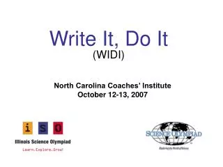 Write It, Do It (WIDI)
