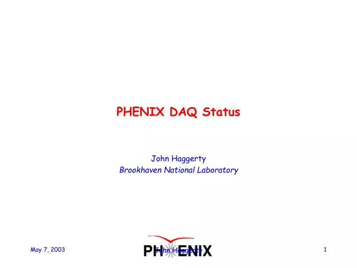phenix daq status