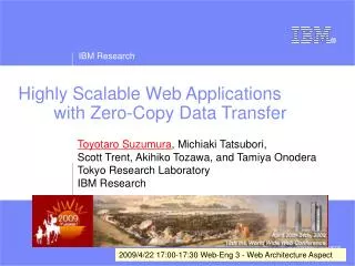 Highly Scalable Web Applications 	with Zero-Copy Data Transfer