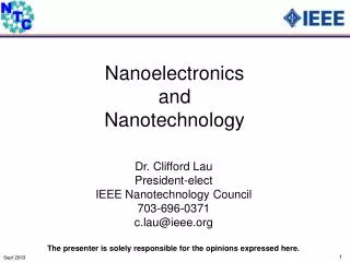 Nanoelectronics and Nanotechnology
