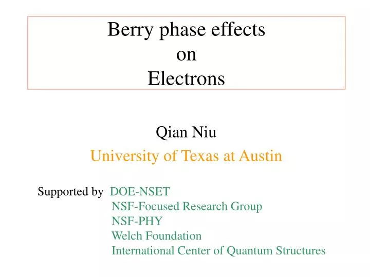 berry phase effects on electrons