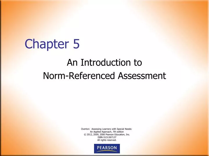 an introduction to norm referenced assessment