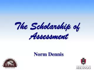 The Scholarship of Assessment