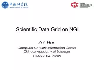 Scientific Data Grid on NGI