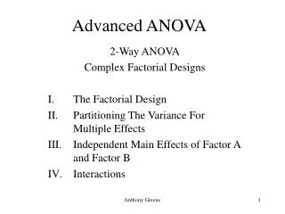 Advanced ANOVA