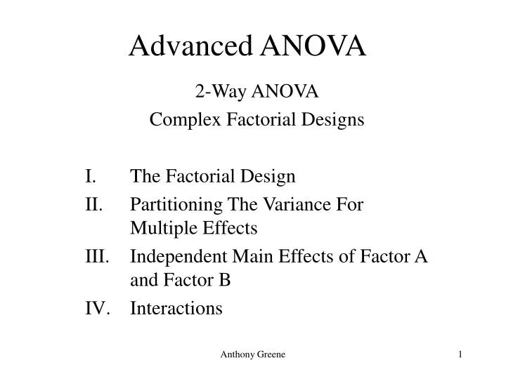 advanced anova