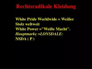 rechtsradikale kleidung