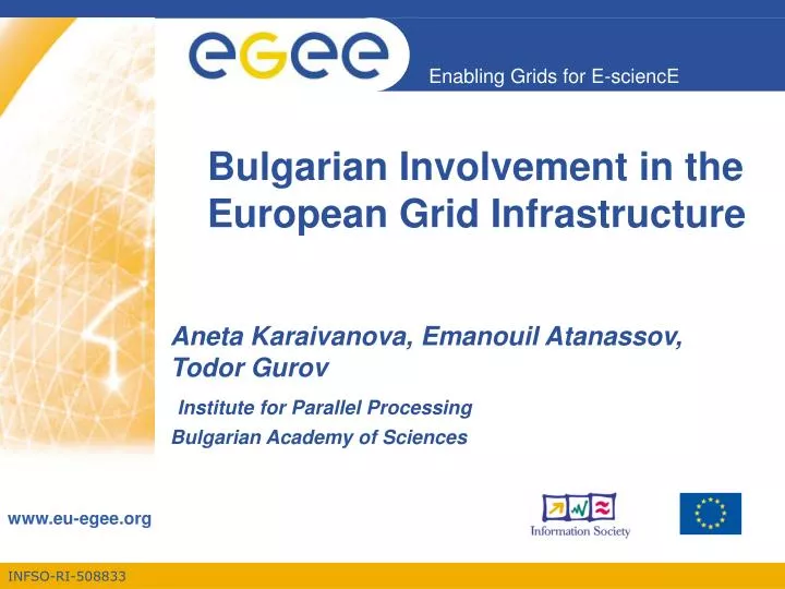 bulgarian involvement in the european grid infrastructure
