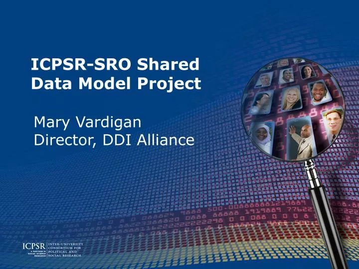 icpsr sro shared data model project
