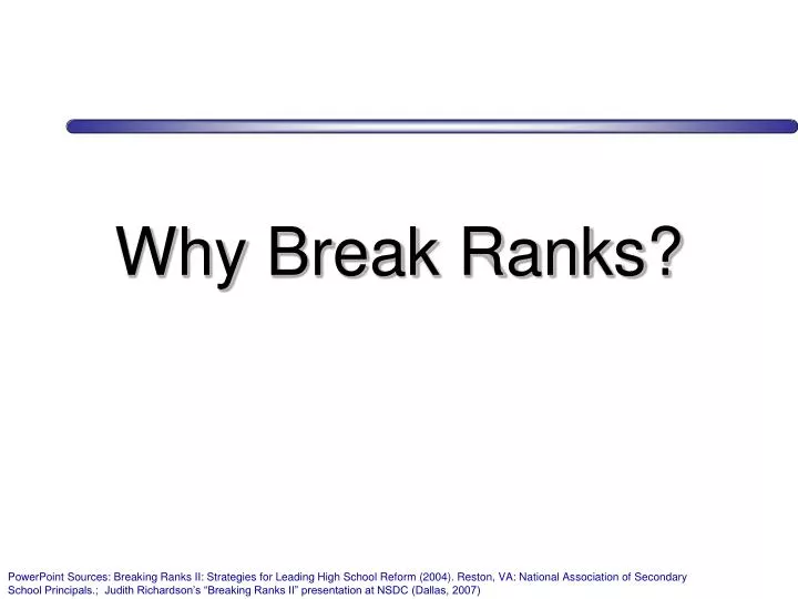 why break ranks