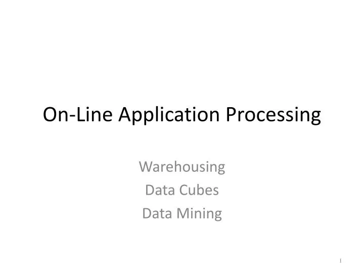 on line application processing