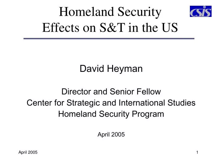 homeland security effects on s t in the us