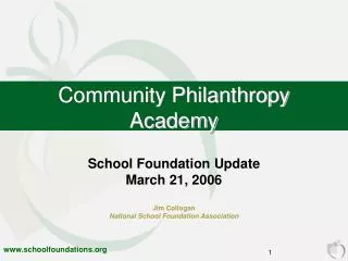Community Philanthropy Academy