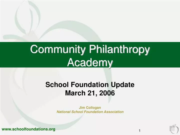 community philanthropy academy