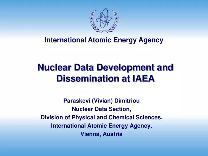 nuclear data development and dissemination at iaea