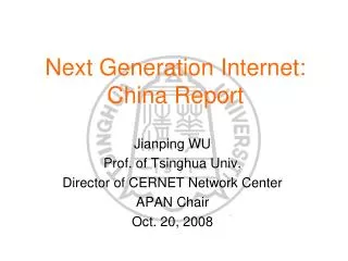 Next Generation Internet: China Report