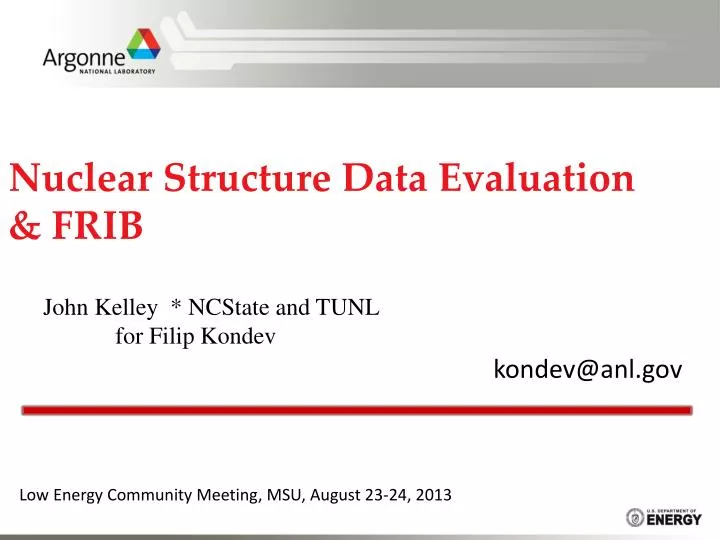 nuclear structure data evaluation frib