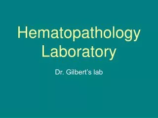 Hematopathology Laboratory