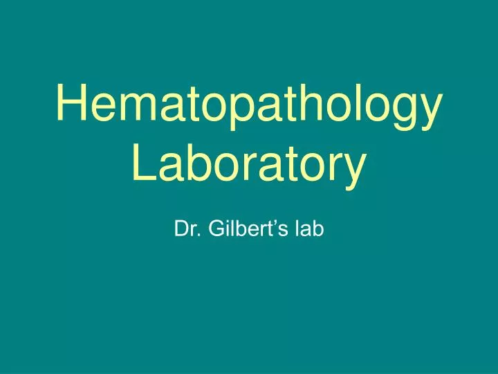 hematopathology laboratory