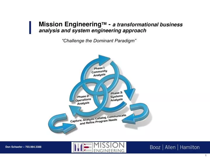 mission engineering tm a transformational business analysis and system engineering approach