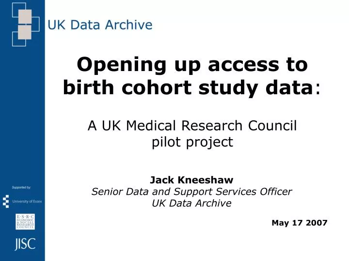 opening up access to birth cohort study data a uk medical research council pilot project