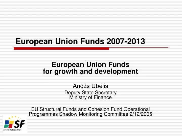 european union funds 2007 2013