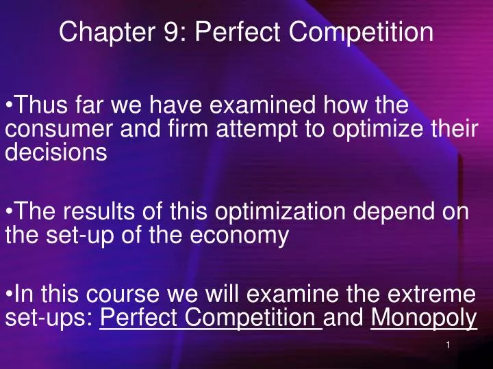 chapter 9 perfect competition