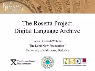 The Rosetta Project Digital Language Archive