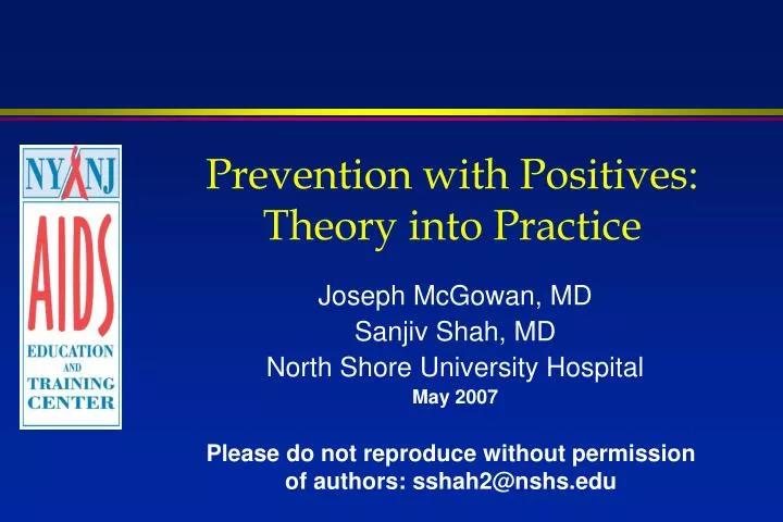 prevention with positives theory into practice