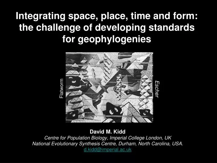 integrating space place time and form the challenge of developing standards for geophylogenies
