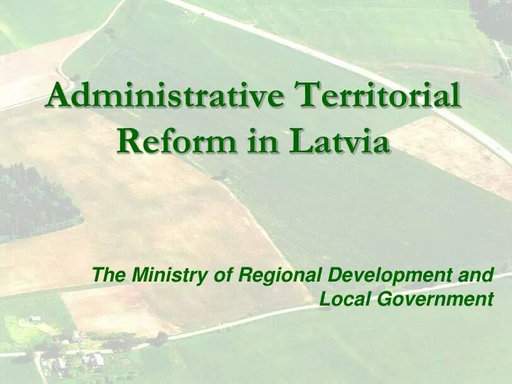 administrative territorial reform in latvia